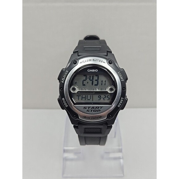 Casio W756 Illuminator World Time Digital Watch 100M Alarm Stopwatch New Battery - Picture 1 of 11